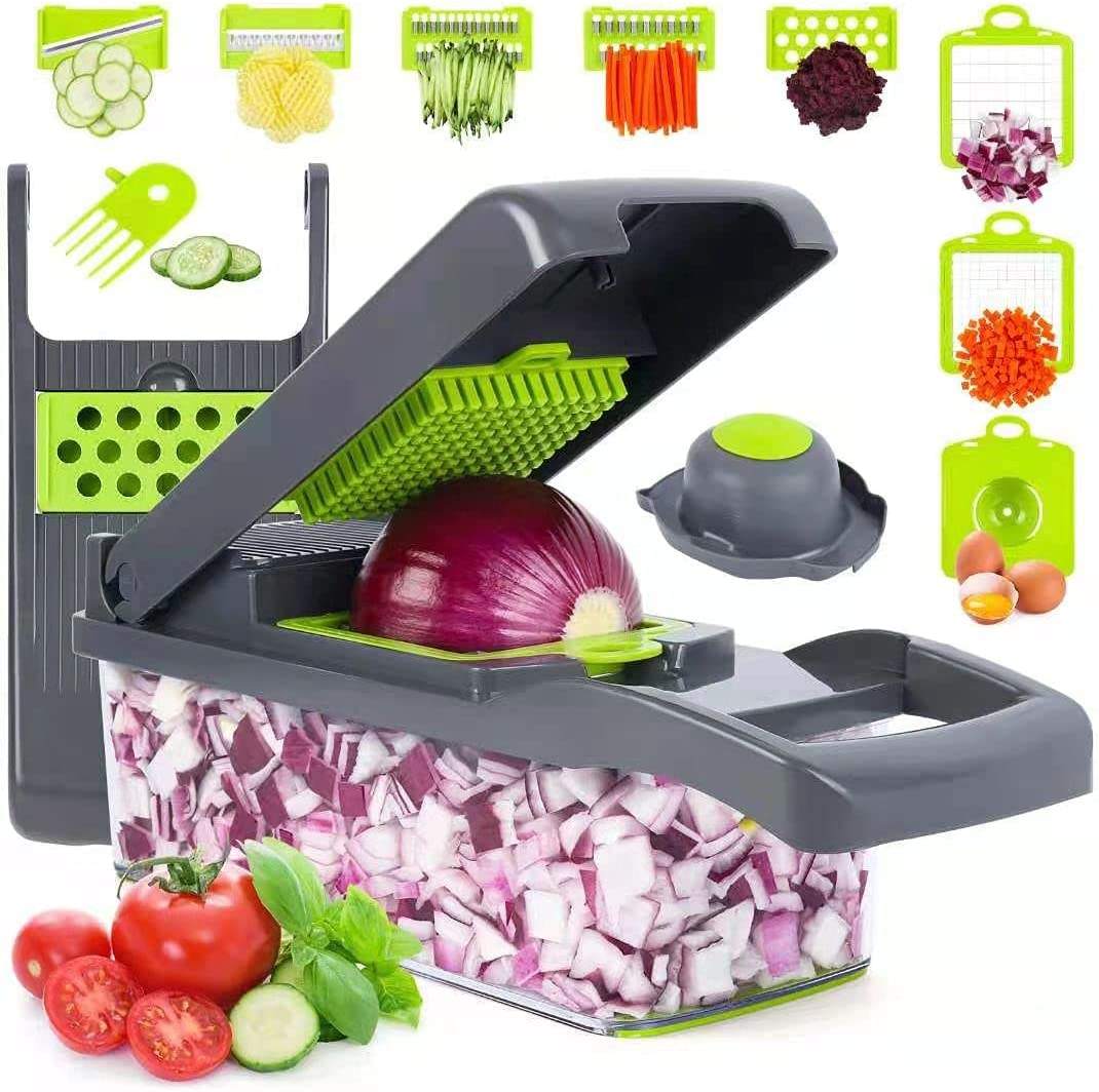 Manual Hand Fruits and Vegetable Cutter | 12 in 1 Multifunctional Food Chopper
