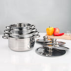 Classic 12-Piece Stainless Steel Elegant Cookware – Kaisa Villa Set