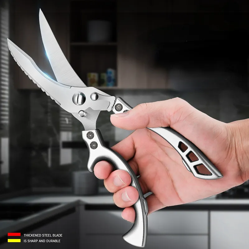 Stainless Steel Kitchen Scissors | Heavy Duty Chicken Bone & Fish Cutter Shears S1