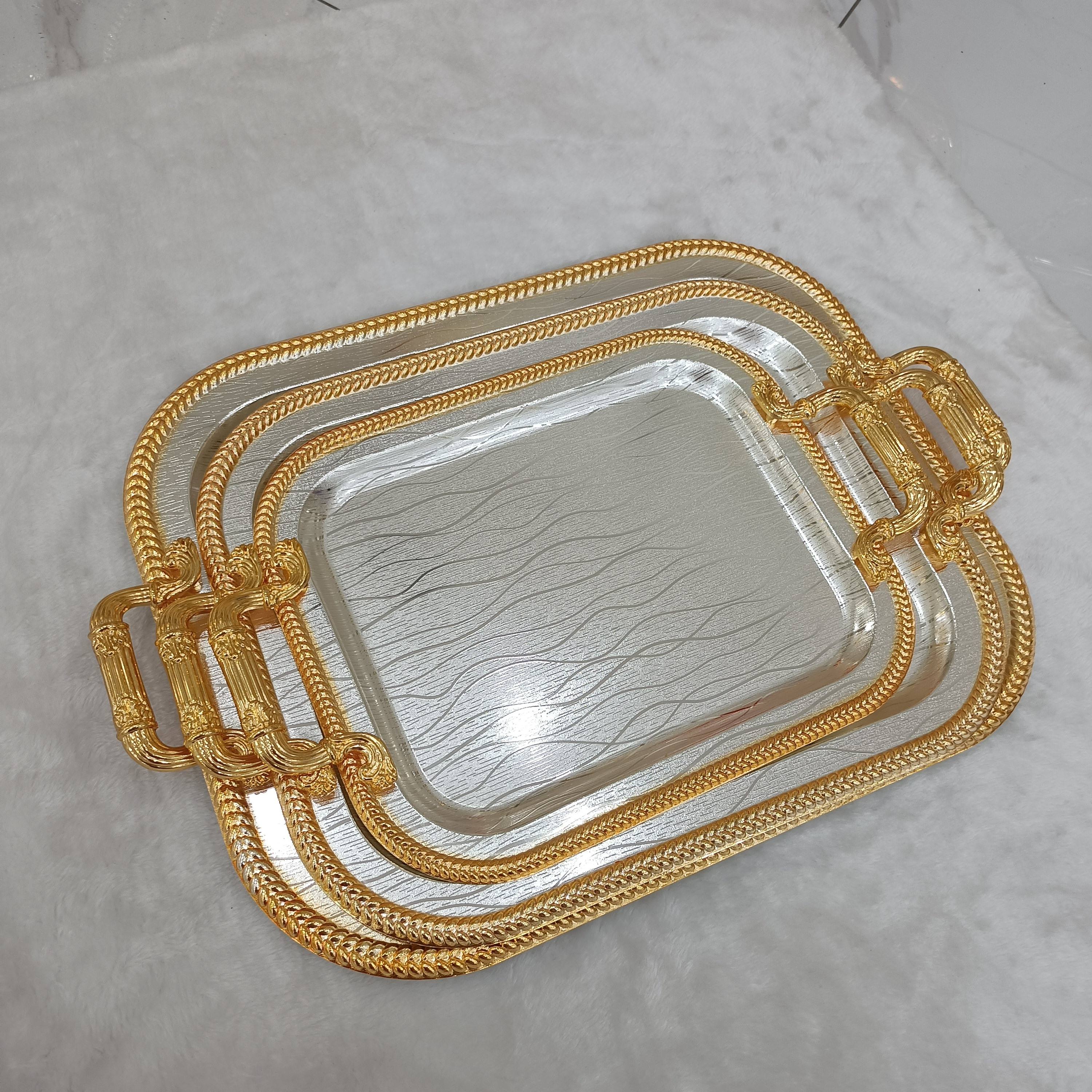 Shubin Tray custom creative shaped stainless steel storage trays ornament soft decoration sample room light luxury