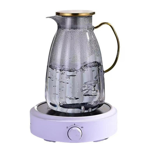 Modern Fashionable High Aesthetic Value High Borosilicate Glass Kettle Set New with Colored Lid Heat Resistant for Coffee & Tea