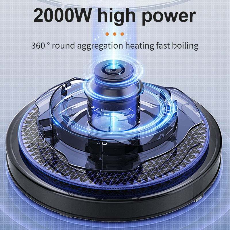 Smart 2.2L Portable Kettle Home Appliance Temperature Control Electric Tea Water Boiler Transparent Glass Keeps Tea Hot Health