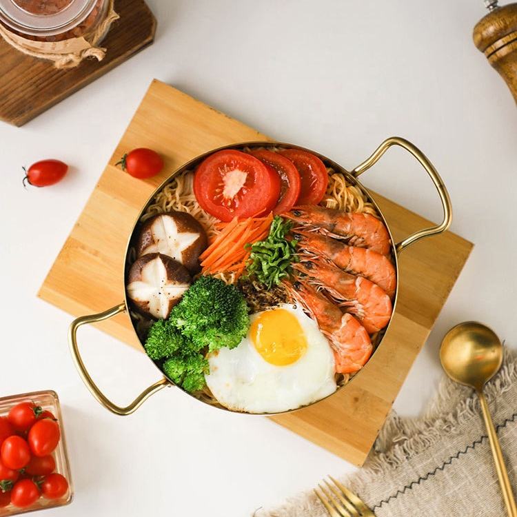 High-Quality Korean Style Double Golden Ear Mini Hot Pot – Thickened Stainless Steel