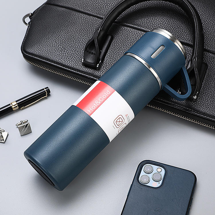 Geschenkset Insulated Thermos Bottle &amp; Mug Gift Set – With 3 Lids