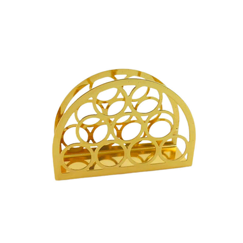 Luxury Gold Metal Napkin &amp; Tissue Holder – Desktop / Tabletop