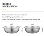 6PCS Stainless Steel Fine Mesh Colander Bowl Set – Kitchen Strainer with Draining Basket Handles