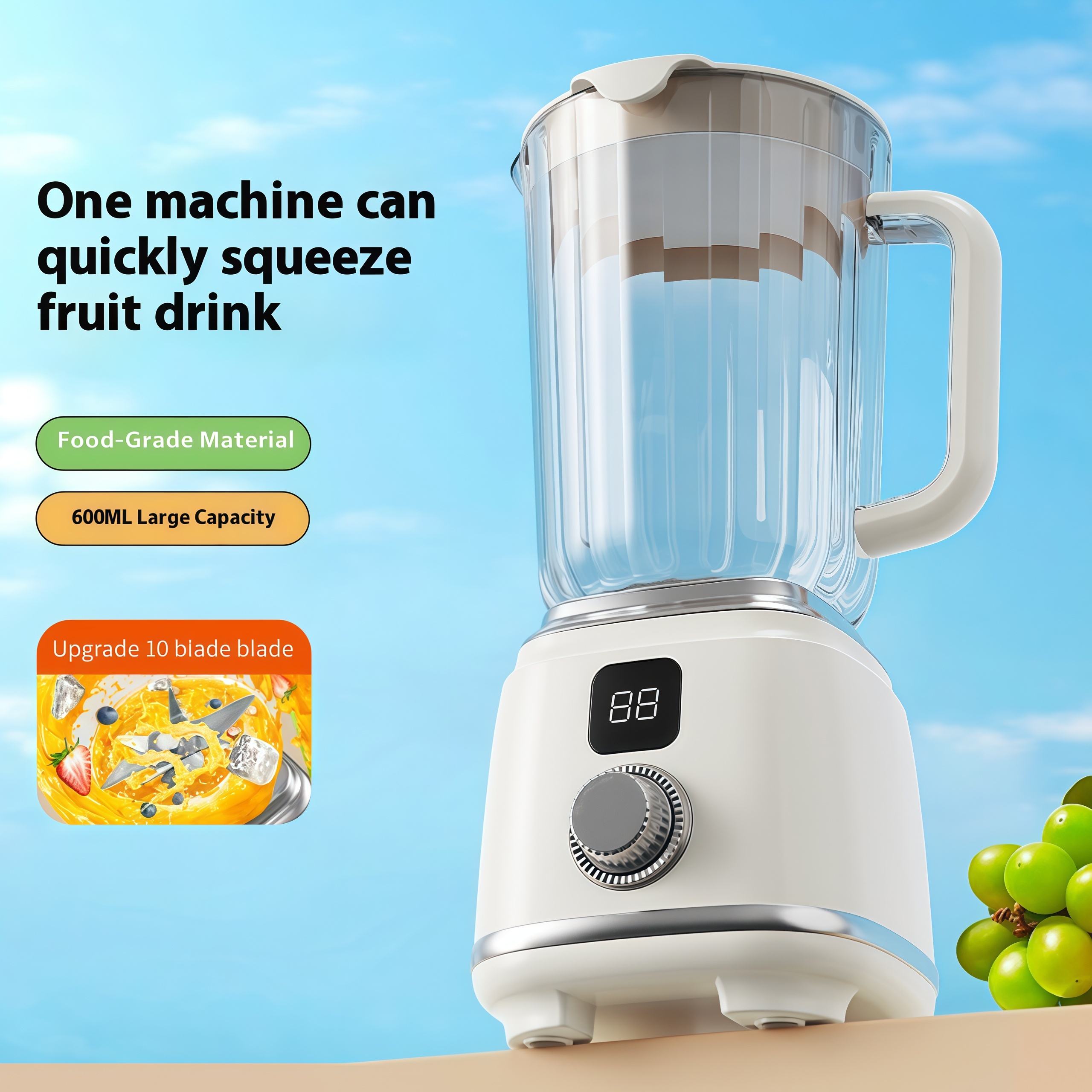 Household Fully Automatic Portable Juicer | Fruit Processor & Food Mixer Blender