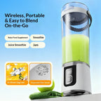 USB Rechargeable Portable Juicer with Digital Display | Mini Blender for Smoothies & Fresh Juices