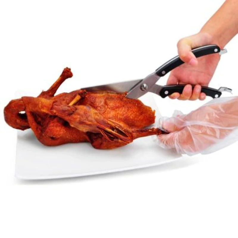 9.84" Multifunctional Stainless Steel Kitchen Scissors