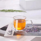 Double Wall Glass Coffee Mug – 200ml Clear Insulated Glass Cup for Espresso, Cappuccino &amp; Latte