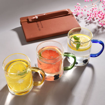 6PCS Delisoga 280ML Borosilicate Glass Set | Heat-Resistant Drinking Glasses for Hot & Cold Beverages