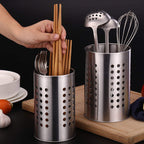 Stainless Steel Cutlery &amp; Tableware Holder – Kitchen Utensil Rack with Drain