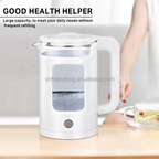Bajaj 2L Glass Electric Kettle | Fast Boil Water Heater | Stainless Steel Heating Plate | Transparent Heat-Resistant Kettle