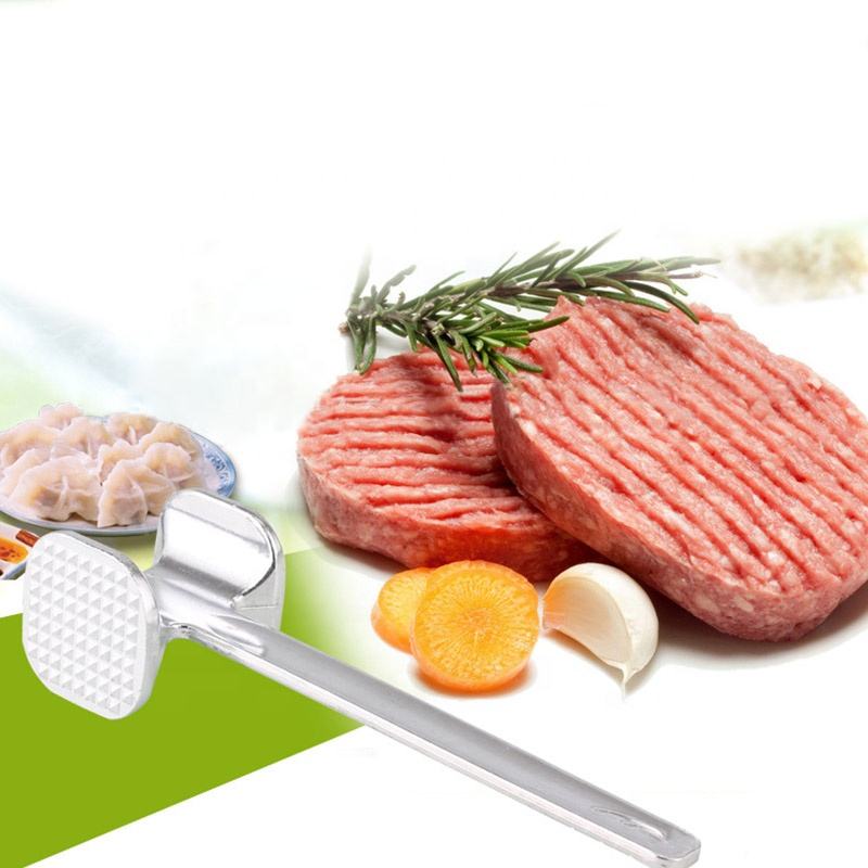 Aluminum Alloy Steak Meat Hammer Large Pork Loose Meat Double-sided Meat Hammer for Restaurant Premium Dinnerware