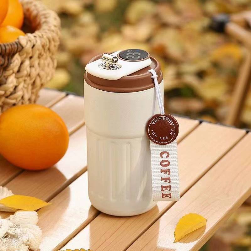 450ml Led Smart Temperature Display Thermo Tumbler Stainless Steel Travel Coffee Cups Mug