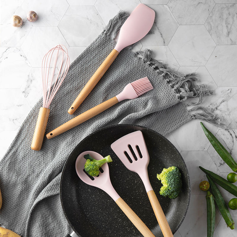 Cooking Silicone Kitchen Utensil Tools Set – Whisk, Spatula, Spoon &amp; More