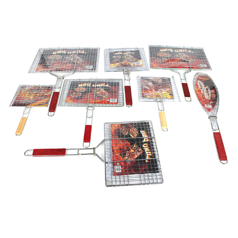 Portable Wire Mesh BBQ Grill Basket for Vegetables & amp; Steak