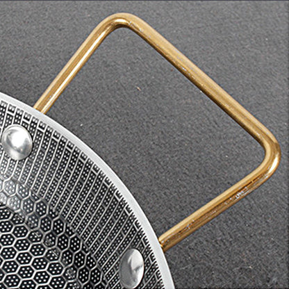 Stainless Steel Honeycomb Paella Pan with Double Handles | Non-Stick Paella & Skillet Pan for Gas & Induction (24cm, 26cm, 28cm)