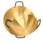 Gold Color Double Handle Wok &amp; Fry Pan