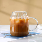 450ml / 15oz Sublimation Glass Cup with Handle, Bamboo Lid &amp; Straw&nbsp;