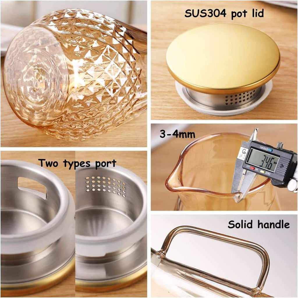 Diamond Shaped Gift Design Heat Resistant Cooking Thermal Glass Water Pitcher