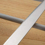 Professional Carbon Steel Knife Sharpening Steel | Black Honing Rod for Kitchen Knives