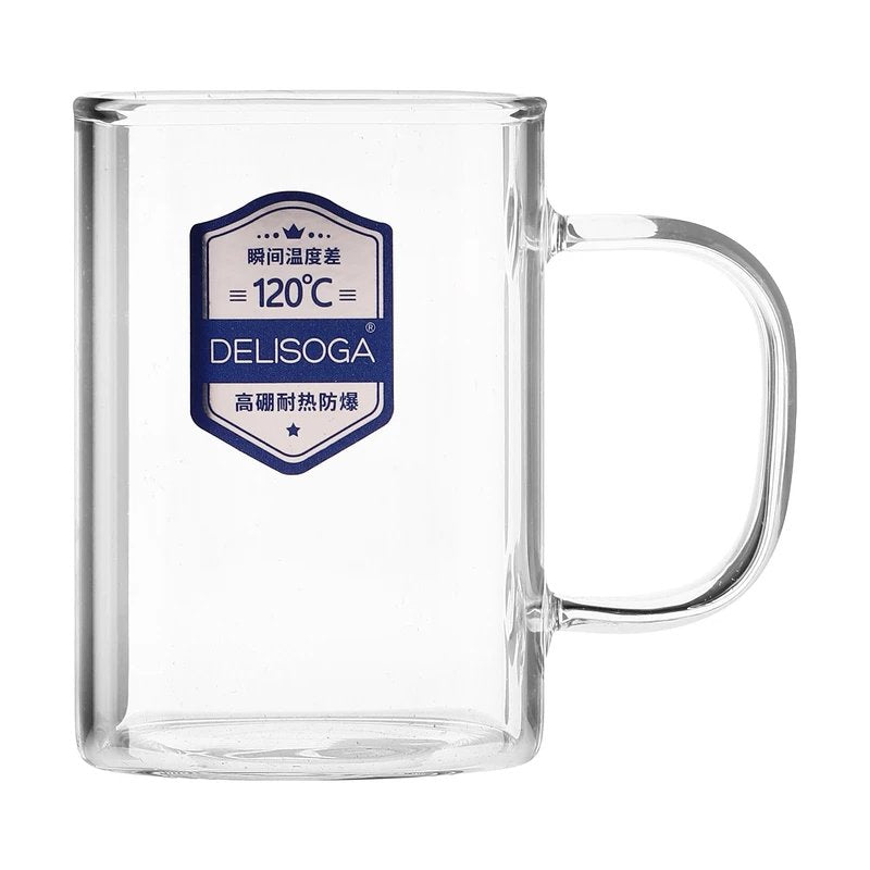 Heat Resistant Borosilicate Glass Coffee Cup 400ml