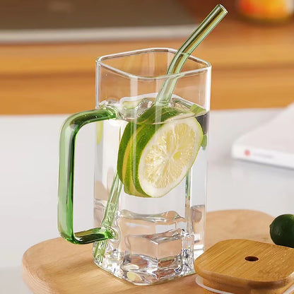 
Heat resistant 400ml glass mug for hot and cold beverages