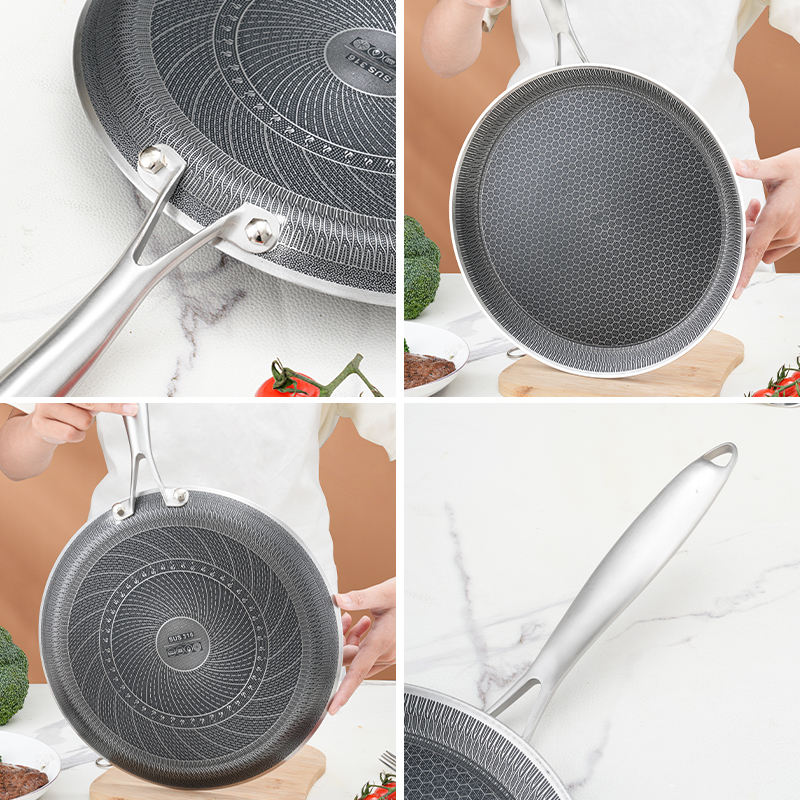 
Heavy-duty stainless steel grill pan for home kitchen