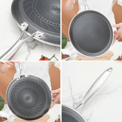 
Heavy-duty stainless steel grill pan for home kitchen
