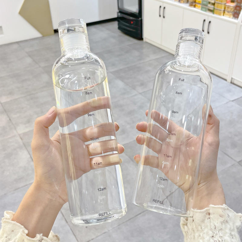 500ml Plastic Water Bottle with Time Marker