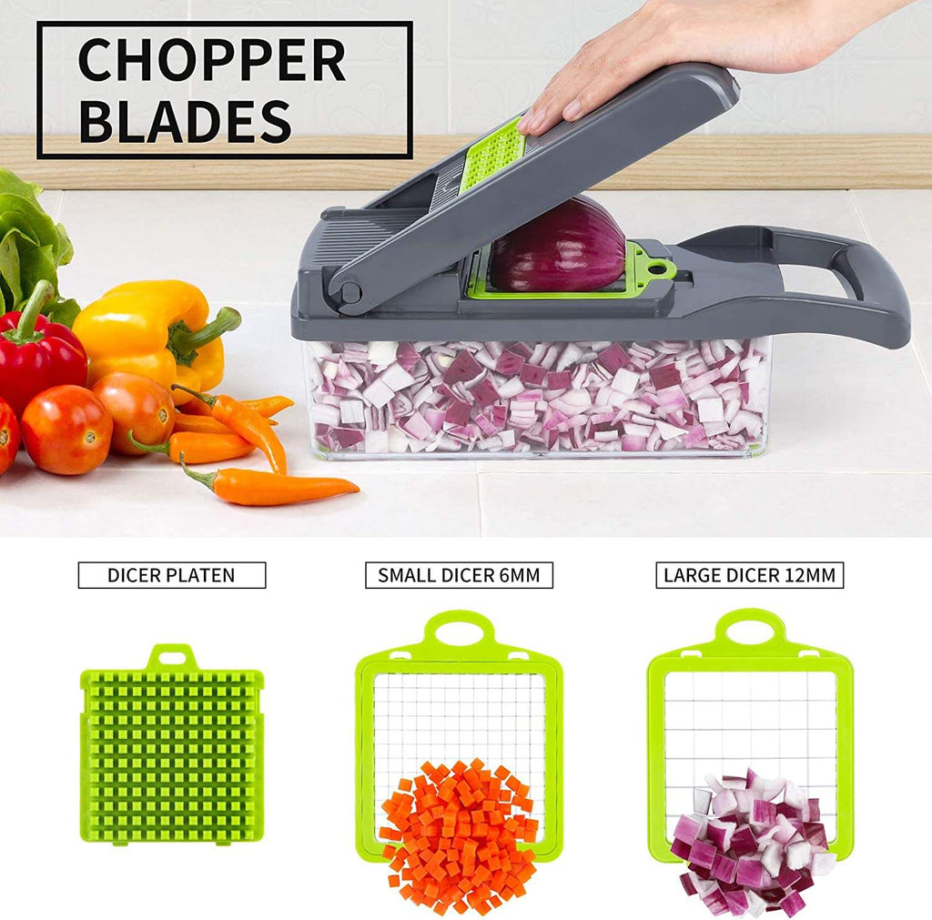 Manual Hand Fruits and Vegetable Cutter | 12 in 1 Multifunctional Food Chopper