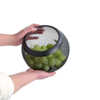 Sturdy Metal Wire Fruit &amp; Vegetable Storage Basket – Slant Opening Organizer