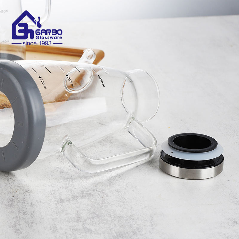 750ml Glass Cooking Oil Dispenser Bottle with Lid &amp; Stopper – Leak-Proof Kitchen Oil Storage Bottle