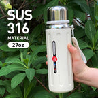 New Material 650ML SUS 316 Material Thermos Bottle Portable with Carrying Strap Outdoor Sports Roman Cup for Tea