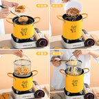 New Design Cooking Set Frying Pan Pots Deep Fryer Pot Kitchen Deep Frying Pot with Basket and Lid