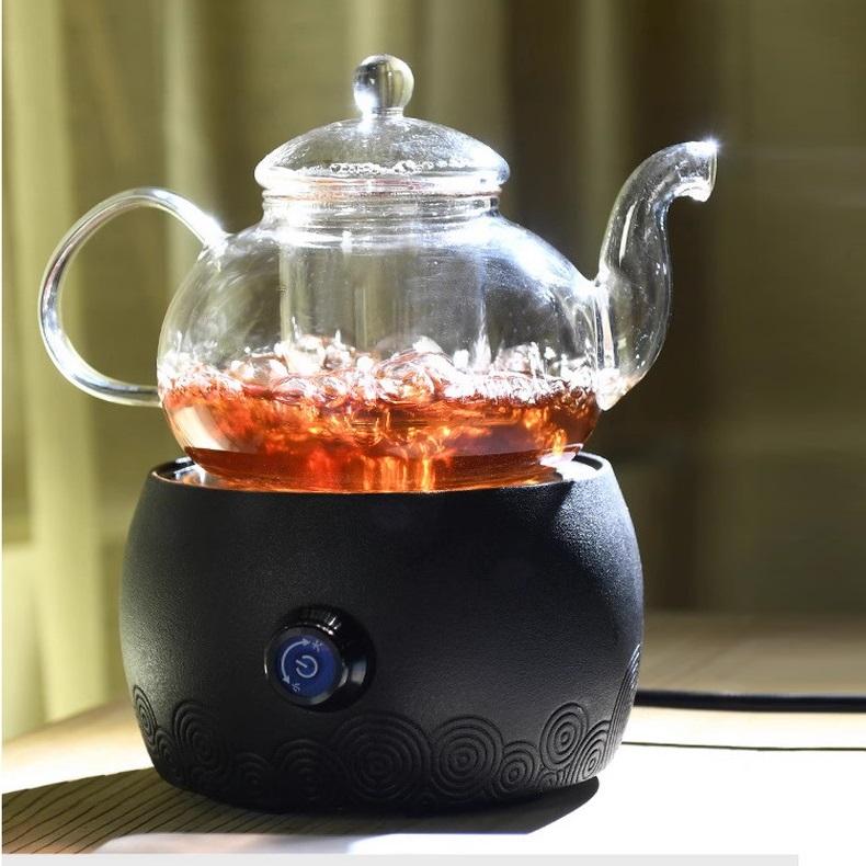 Factory Direct Handmade Borosilicate Glass Tea Kettle – Stovetop Safe Teapot with Removable Infuser (600ml)