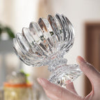 Japanese Simple Lotus Tall Glass – Creative Dessert Cup for Ice Cream, Milkshake & Fashion Desserts