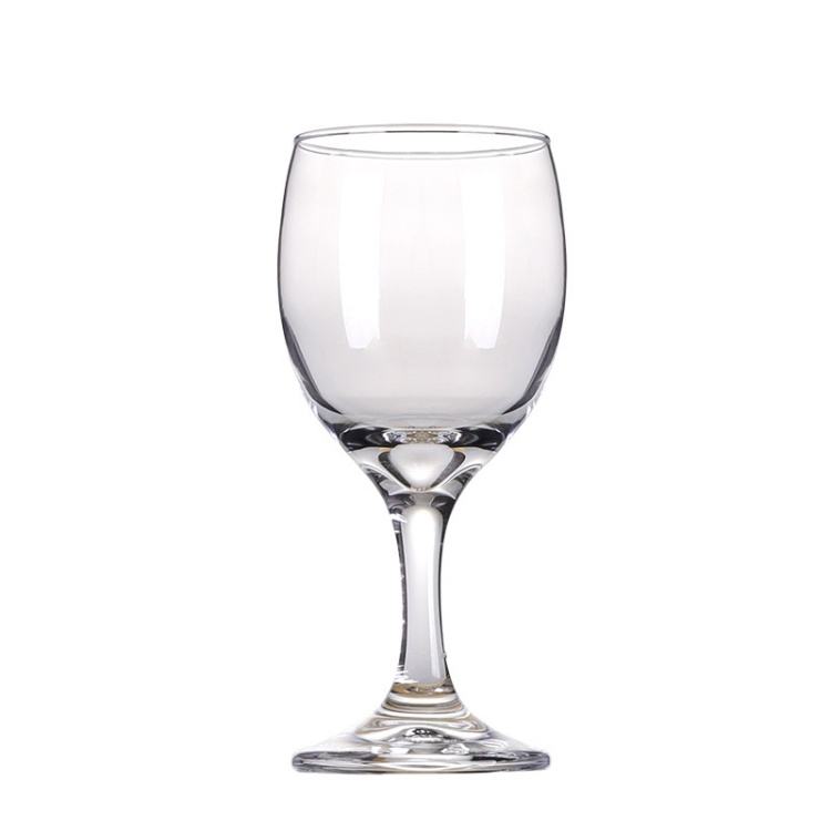 
Thickened transparent wine goblet for parties and banquets