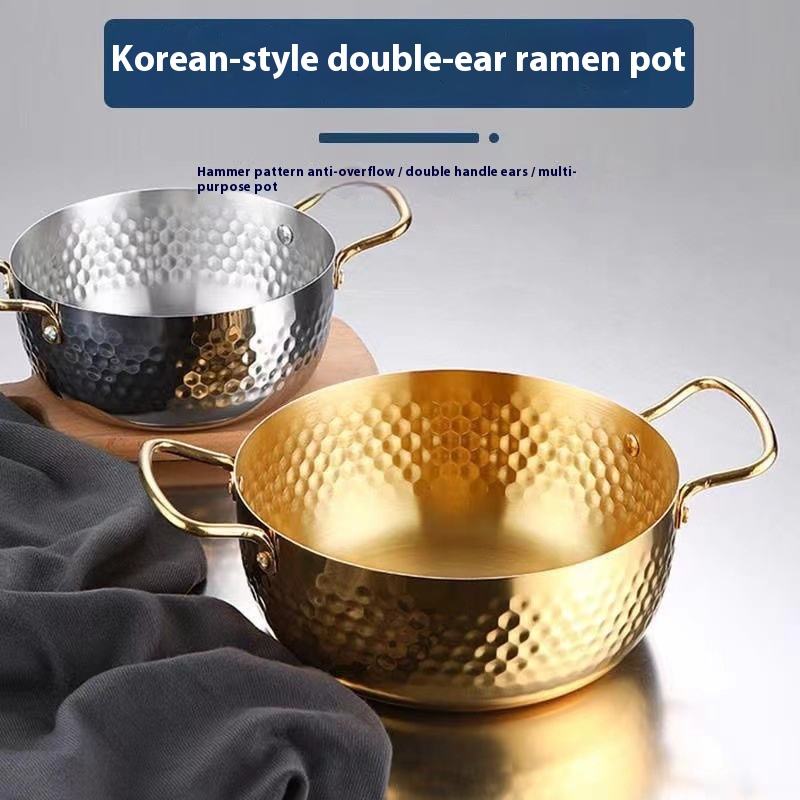 Creative Korean-Inspired Stainless Steel Double Ear Soup &amp; Stock Pot