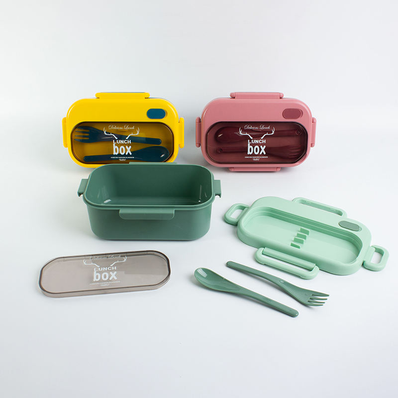 New Plastic Student Kids Back to School Bento Lunch Box 1000ML