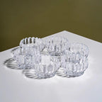 Classic Design Creative Glass Bowl Set Transparent Exquisite Tableware for Party Afternoon Tea Soup Dessert Fruit Nesting Bowl