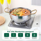 Korean Style Stainless Steel Soup Pot with Lid