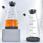 750ml Glass Cooking Oil Dispenser Bottle with Lid &amp; Stopper – Leak-Proof Kitchen Oil Storage Bottle