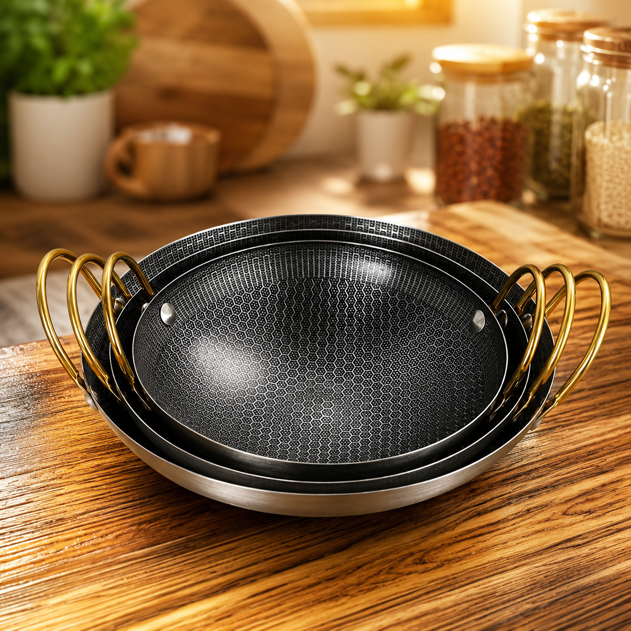 DS54 Stainless Steel Honeycomb Non-Stick Frying Pan | 8/9/10/11 Inch Kitchen Cooking Pan