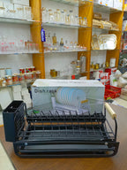 Plate Storage Rack | Dishes Storage Plate Rack - Drying Rack with Utensil Holder, Portable Kitchen Cabinet Dish Rack for Counter