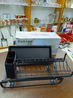 Plate Storage Rack | Dishes Storage Plate Rack - Drying Rack with Utensil Holder, Portable Kitchen Cabinet Dish Rack for Counter