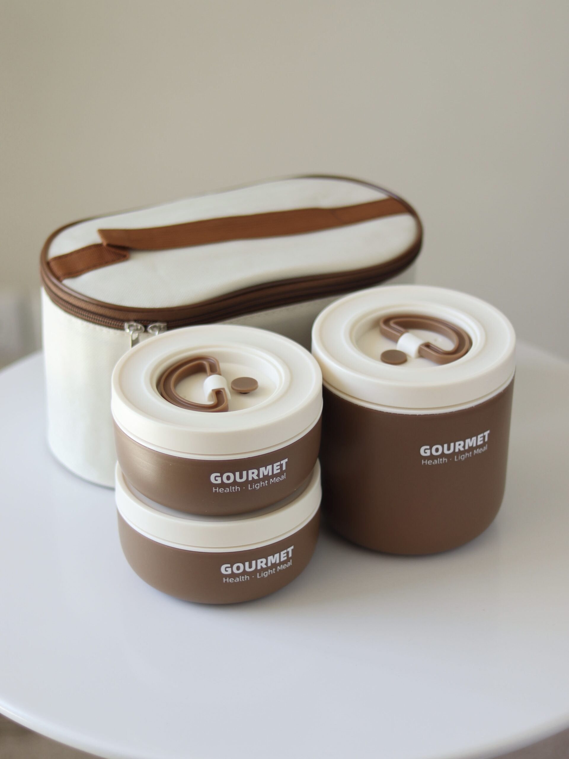 GOURMET 3pcs Stainless Steel Lunch Box – Durable, Safe & Travel-Friendly