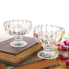 Japanese lotus tall glass dessert cup