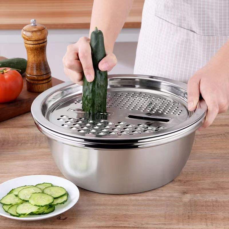 
Kitchen Tools Set with Vegetable Drain Basin